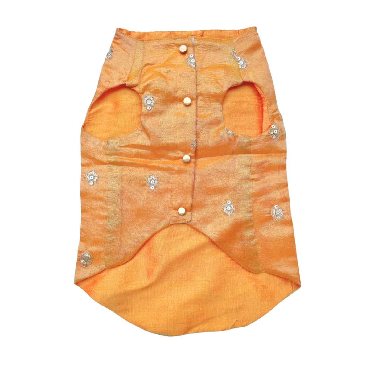 MUSTARD YELLOW FLORAL SEQUINS WAISTCOAT FOR DOGS AND CATS