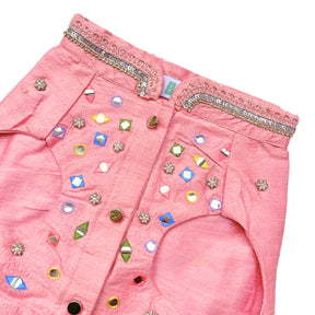 POWDER PINK COLOUR FLAKE WAISTCOAT FOR DOGS AND CATS