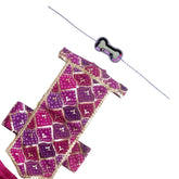 PURPLE PINK DOG LEHENGA + PURPLE PEARL RAKHI FOR DOGS AND CATS