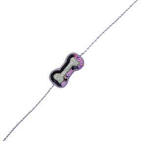 PURPLE PINK DOG LEHENGA + PURPLE PEARL RAKHI FOR DOGS AND CATS