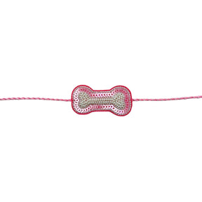 PINK DIAMOND DOG LEHENGA  + LIGHT PINK PEARL RAKHI FOR DOGS AND CATS