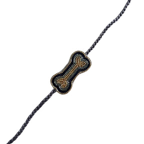 SABHYA BLACK ANARKALI  + NAVY BLUE BONE RAKHI FOR DOGS AND CATS