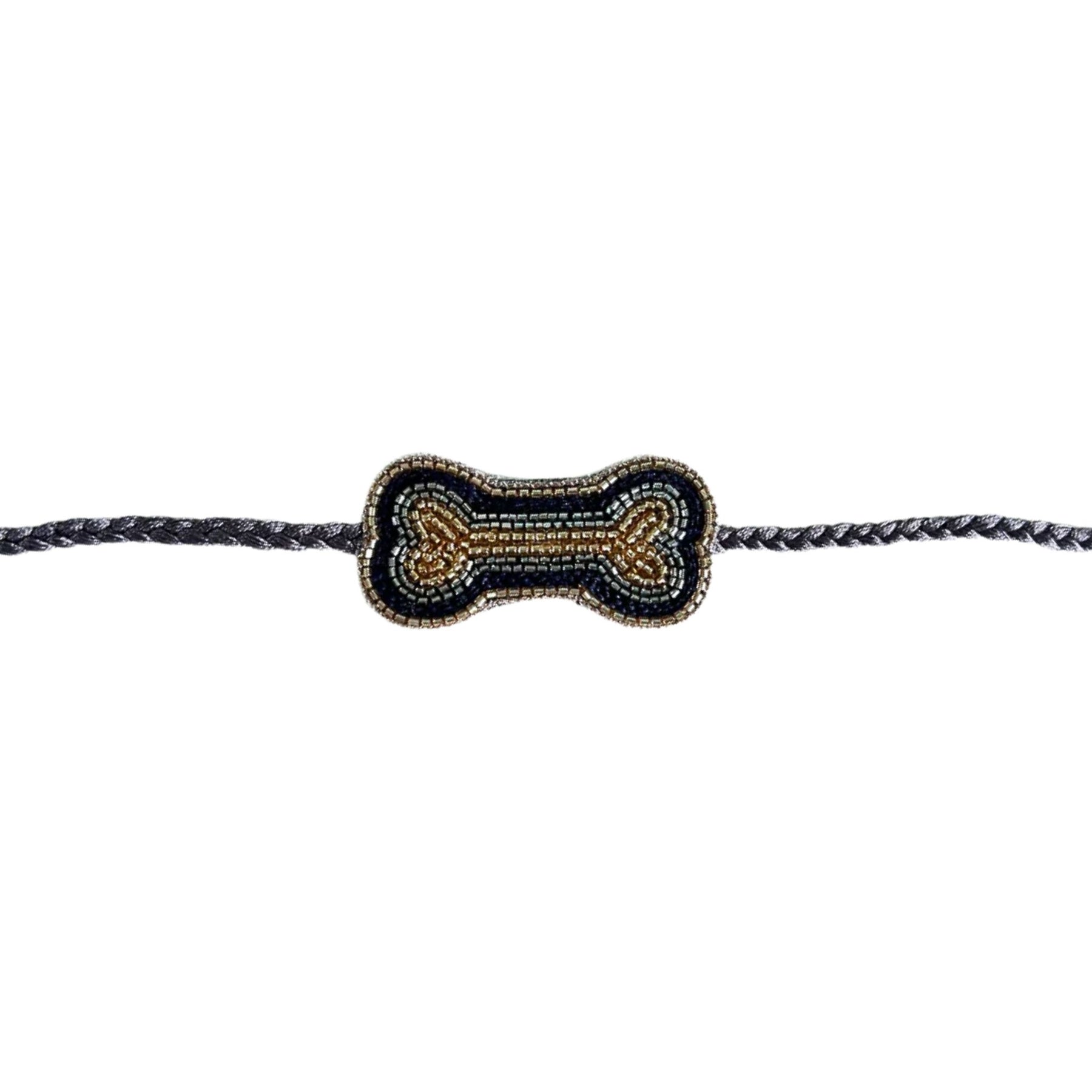 SABHYA BLACK ANARKALI  + NAVY BLUE BONE RAKHI FOR DOGS AND CATS