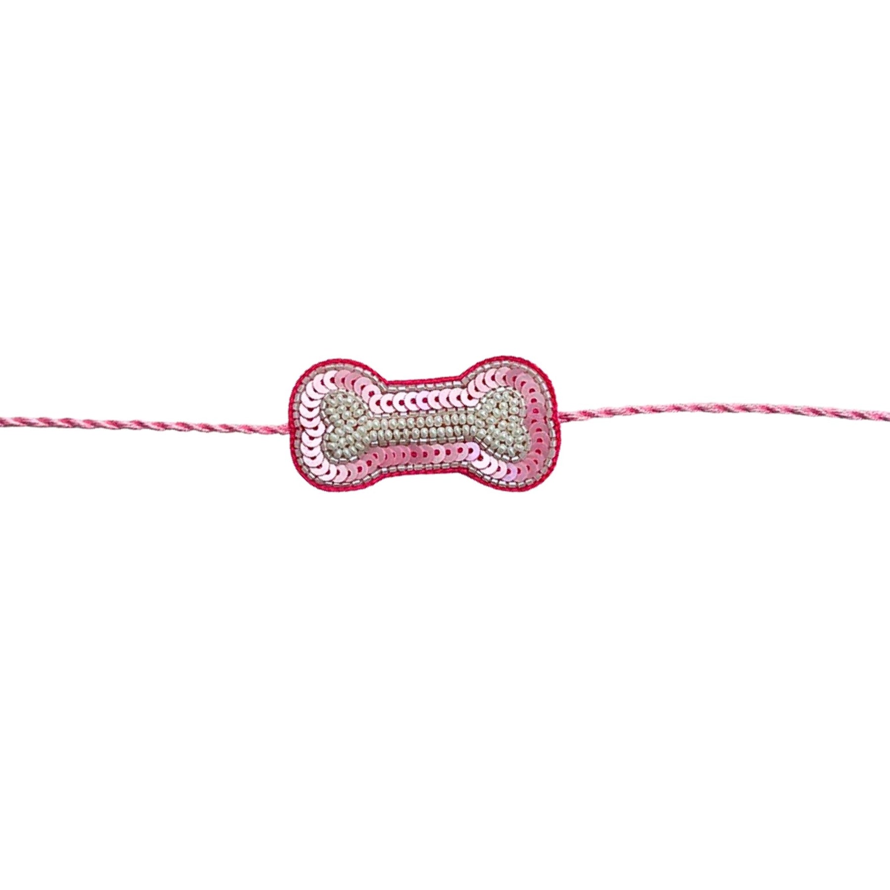 BLUSH PINK GOLD DOG LEHENGA + LIGHT PINK PEARL RAKHI FOR DOGS AND CATS