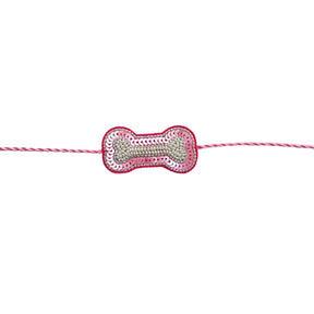 BLUSH PINK GOLD DOG LEHENGA + LIGHT PINK PEARL RAKHI FOR DOGS AND CATS