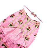 RAJKAMAL PINK LEHENGA + PINK BONE RAKHI FOR DOGS AND CATS