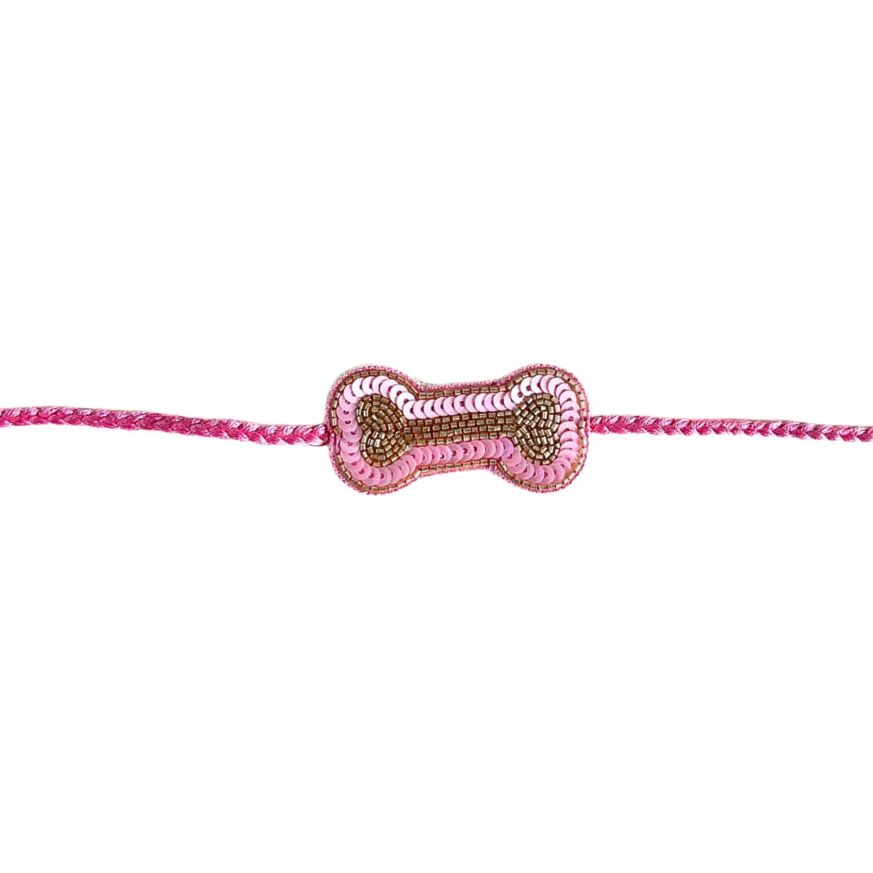 RAJKAMAL PINK LEHENGA + PINK BONE RAKHI FOR DOGS AND CATS