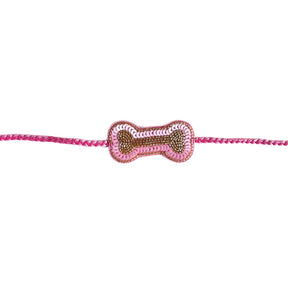 RAJKAMAL PINK LEHENGA + PINK BONE RAKHI FOR DOGS AND CATS