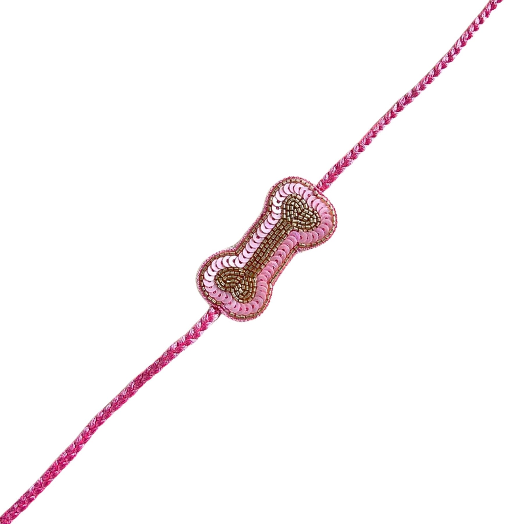 FUCHSIA PINK GOLD  LEHENGA + PINK BONE RAKHI FOR DOGS AND CATS