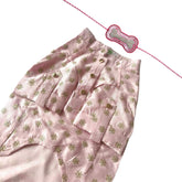 PASTEL PINK GOLD BUTTI KURTA + LIGHT PINK PEARL RAKHI FOR DOGS AND CATS