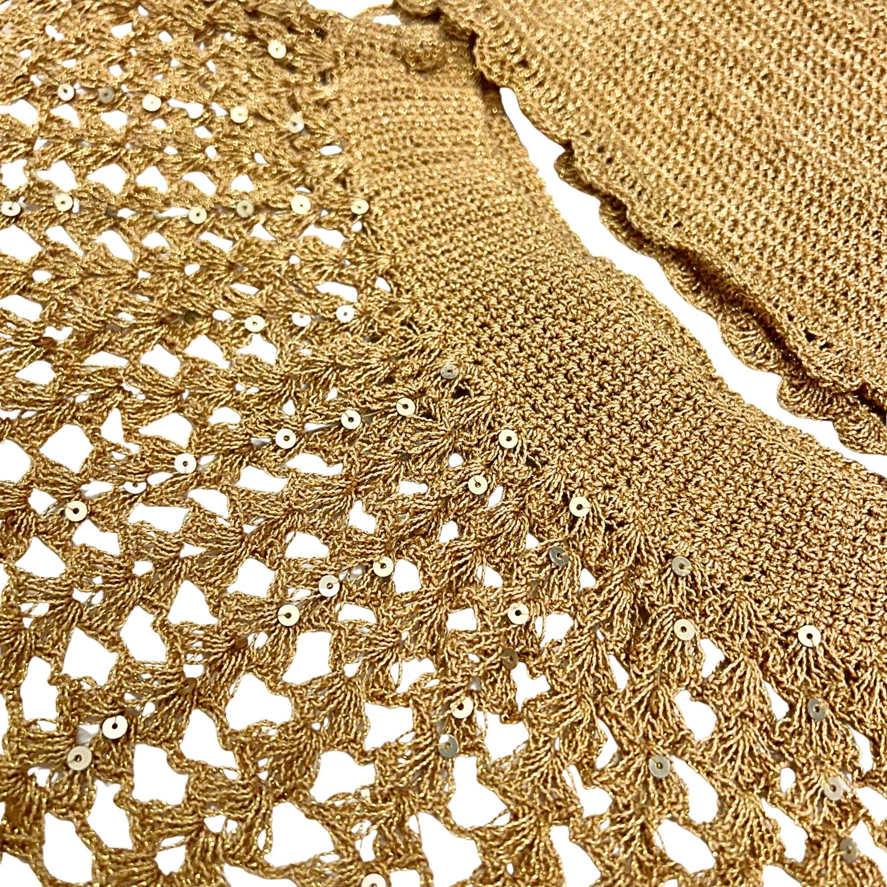 AURE GOLD CROCHET LEHENGA FOR DOGS AND CATS