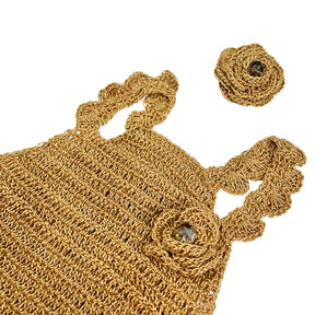 AURE GOLD CROCHET LEHENGA FOR DOGS AND CATS