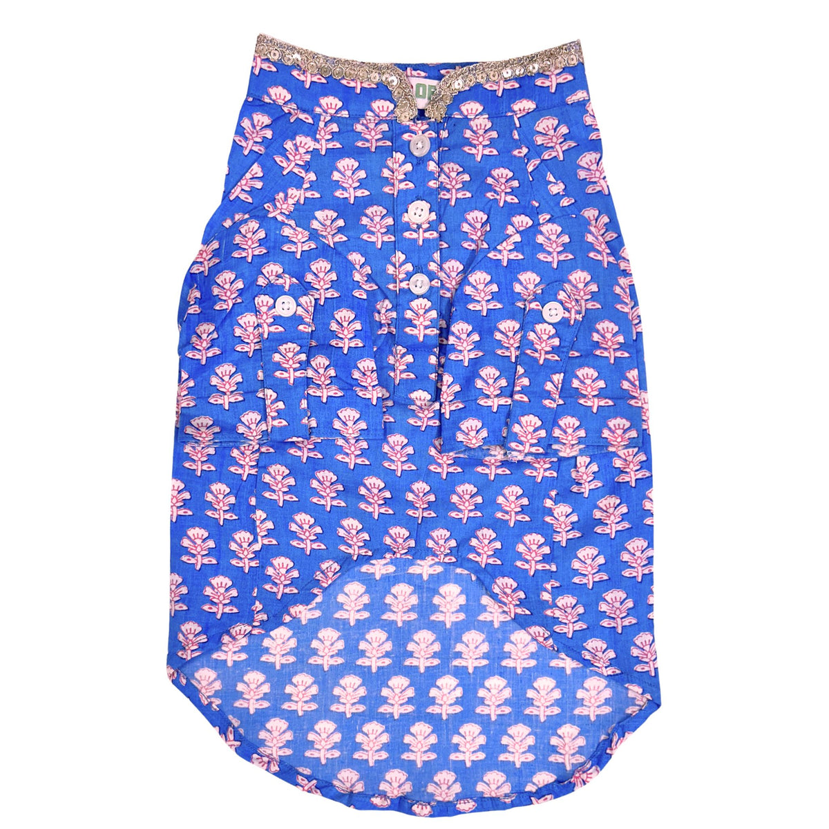 BLUE PET COTTON  KURTA FOR DOGS AND CATS