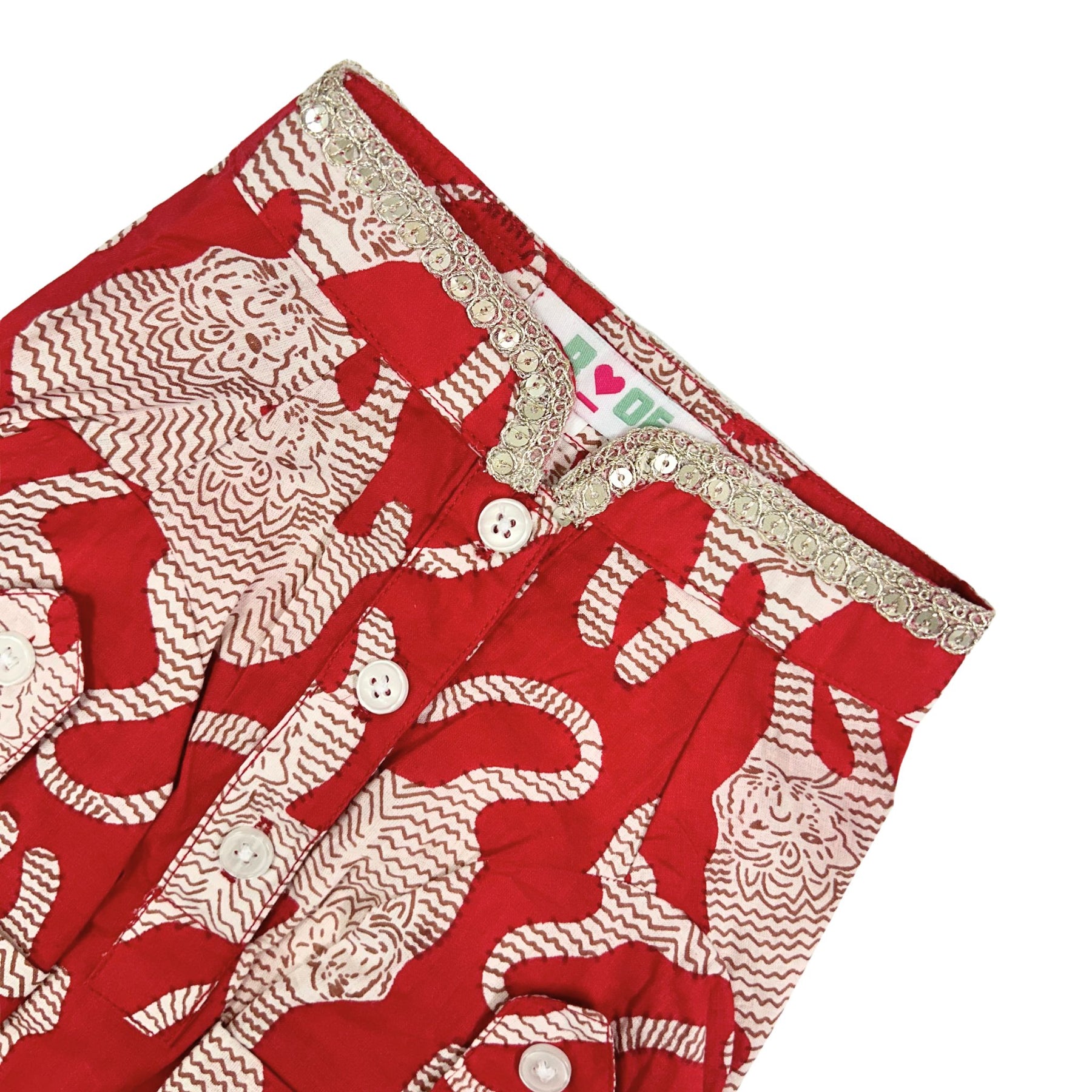 TIGER PRINT COTTON KURTA FOR DOGS AND CATS