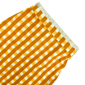 YELLOW CHECKERED COTTON KURTA FOR DOGS AND CATS
