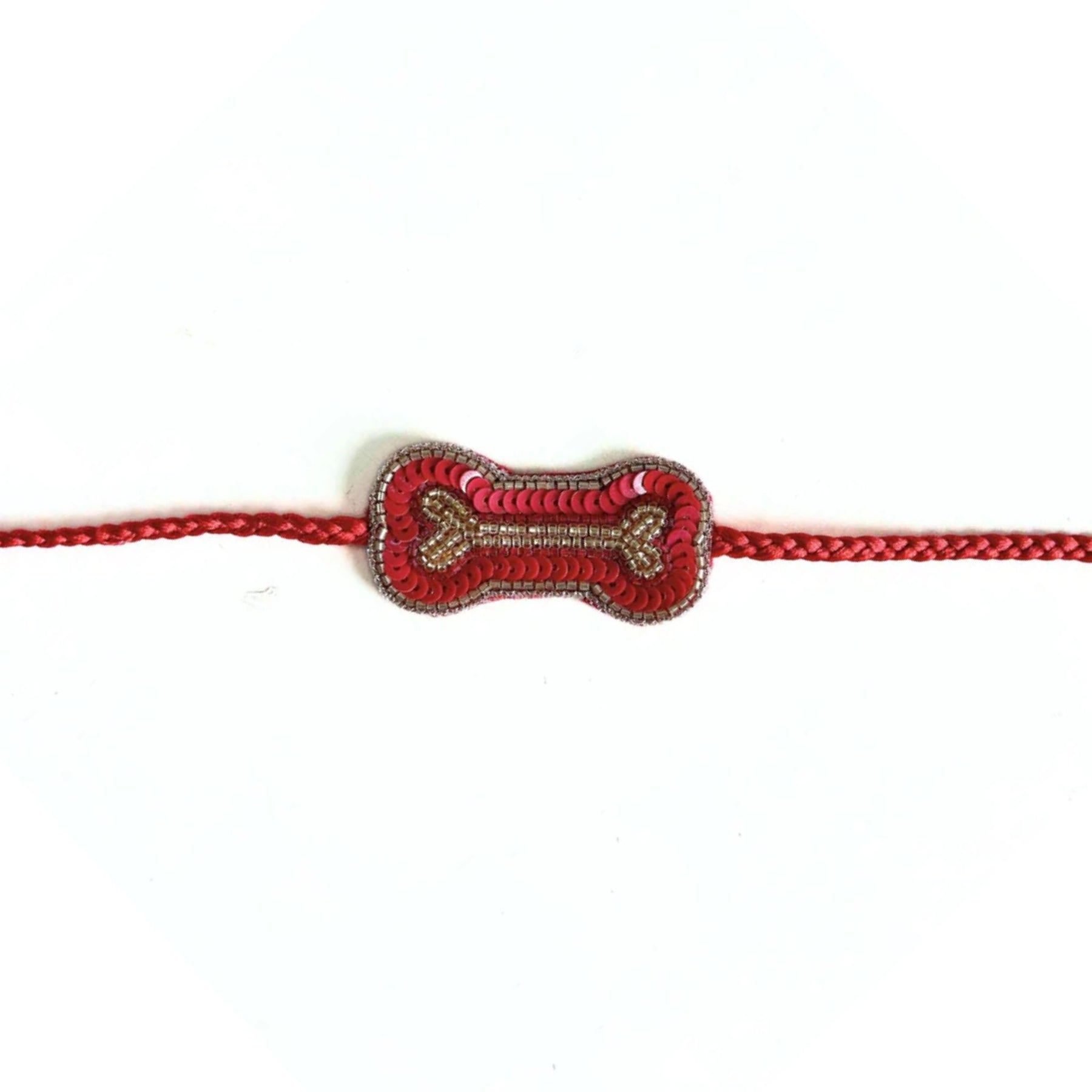 TIGER PRINT COTTON  KURTA + RED BONE RAKHI FOR DOGS AND CATS