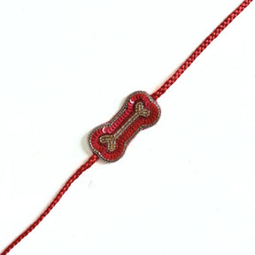 TIGER PRINT COTTON  KURTA + RED BONE RAKHI FOR DOGS AND CATS