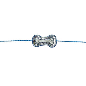 BLUE PET COTTON KURTA + SILVER BLUE BONE RAKHI FOR DOGS AND CATS