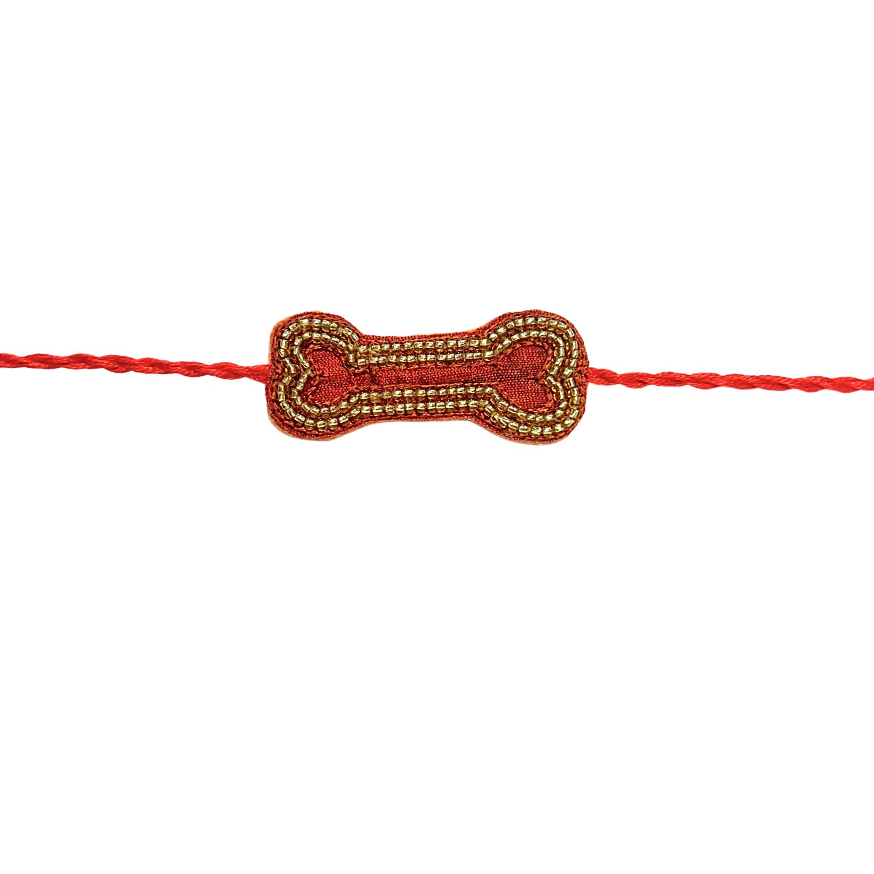 SHAHI GUL COTTON ANARKALI + ORANGE GOLD BONE RAKHI