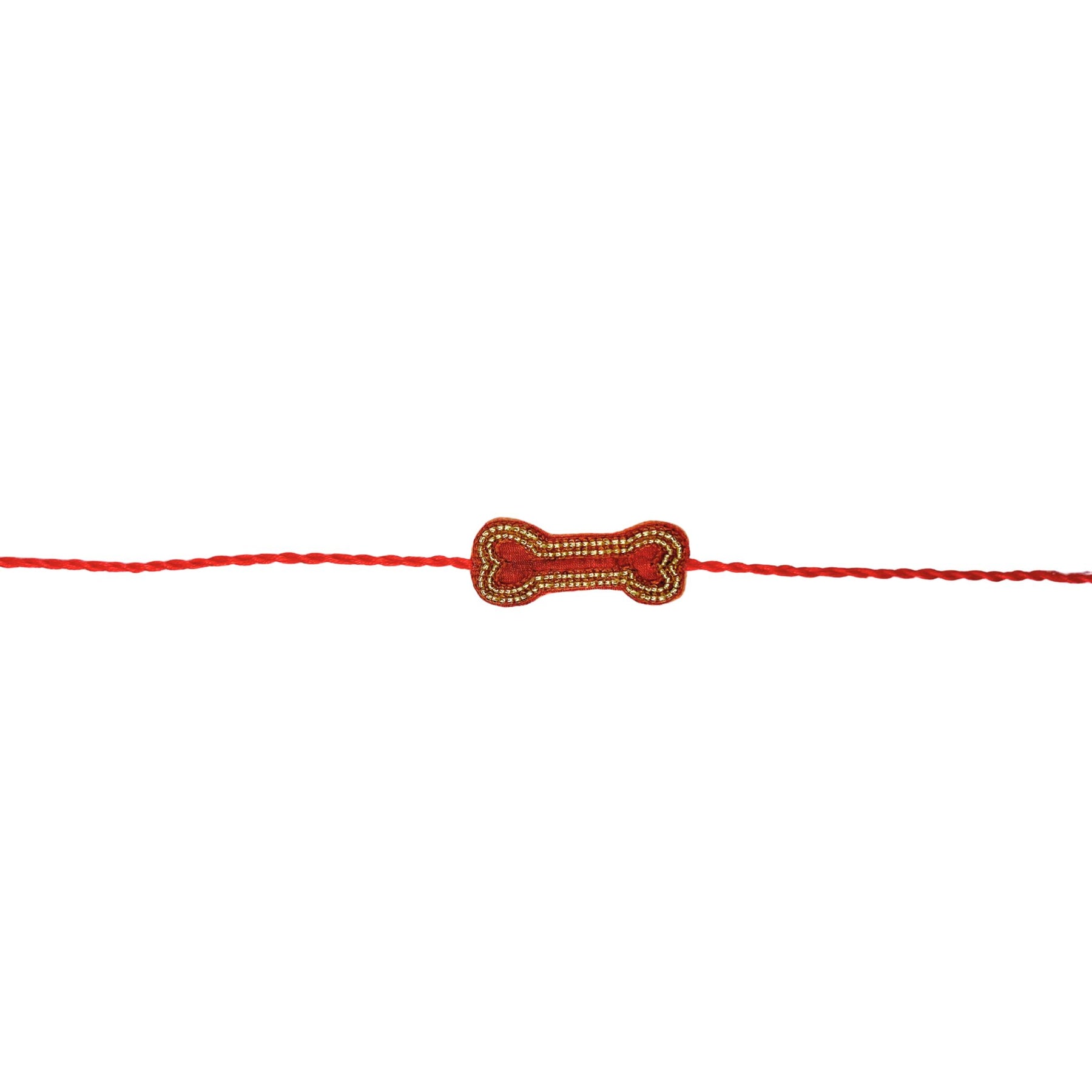 SHAHI GUL COTTON KURTA + ORANGE GOLD BONE RAKHI FOR DOGS AND CATS
