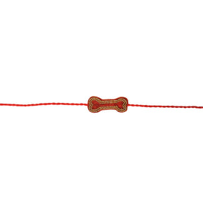 SHAHI GUL COTTON KURTA + ORANGE GOLD BONE RAKHI FOR DOGS AND CATS