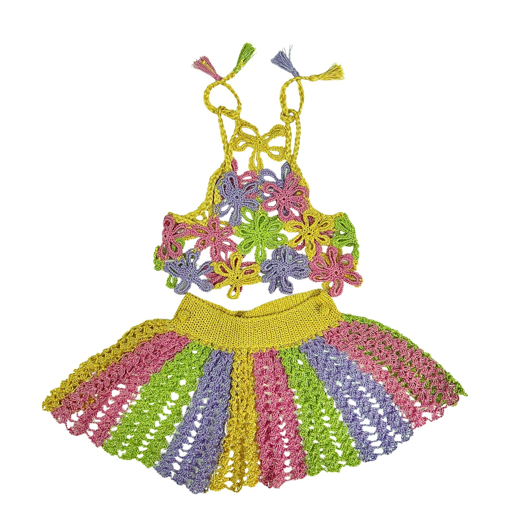 FLORA FIESTA CROCHET LEHENGA FOR DOGS AND CATS
