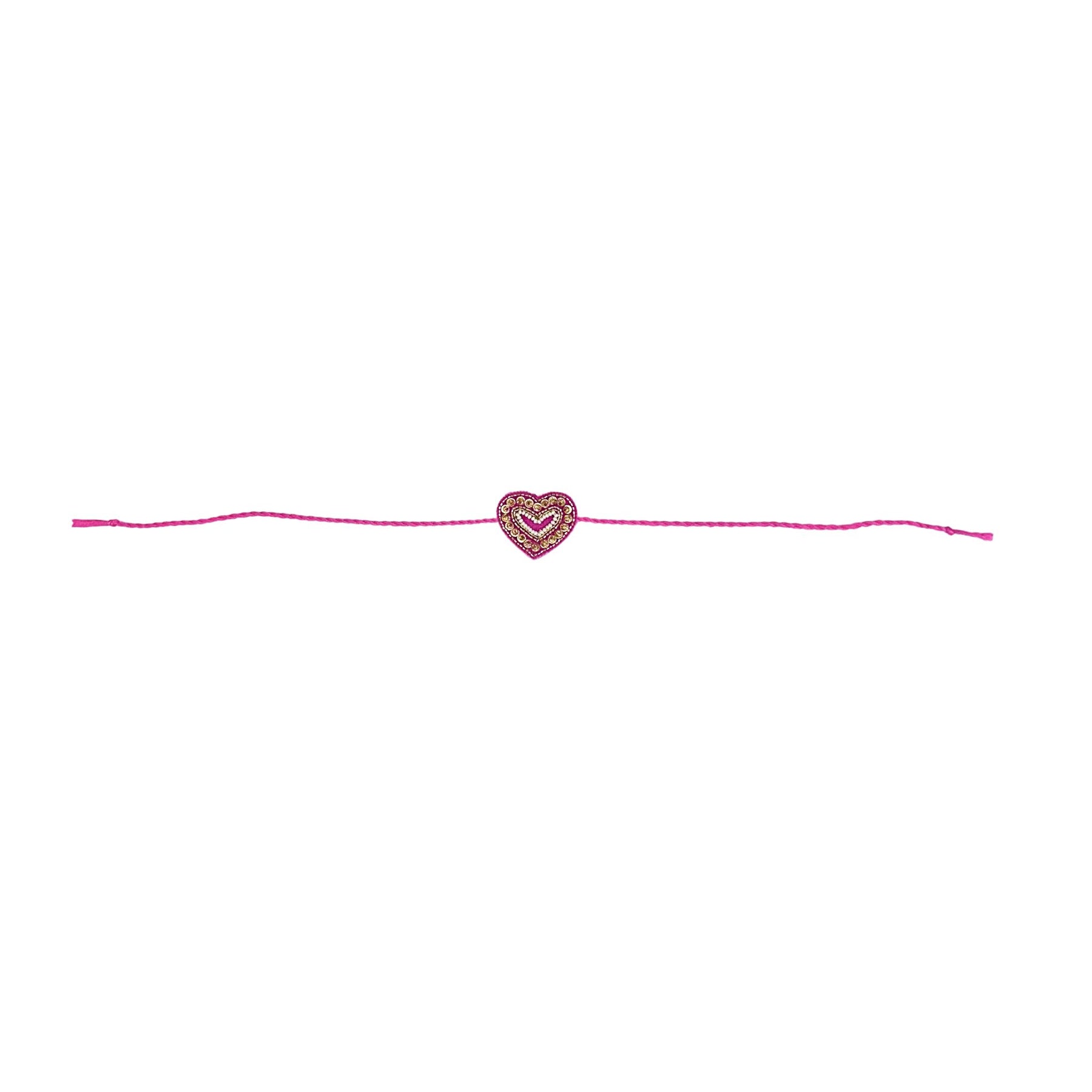 PINK HEART EMBROIDERED SET RAKHI FOR DOGS AND CATS