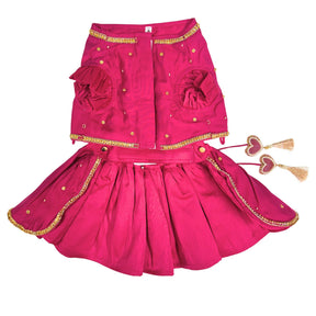 LITTLE SIS ROYAL HAND EMBROIDERED LEHENGA FOR DOGS AND CATS