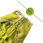 LIGHT GREEN SEQUINS  LEHENGA + GREEN FETCH BALL RAKHI FOR DOGS AND CATS