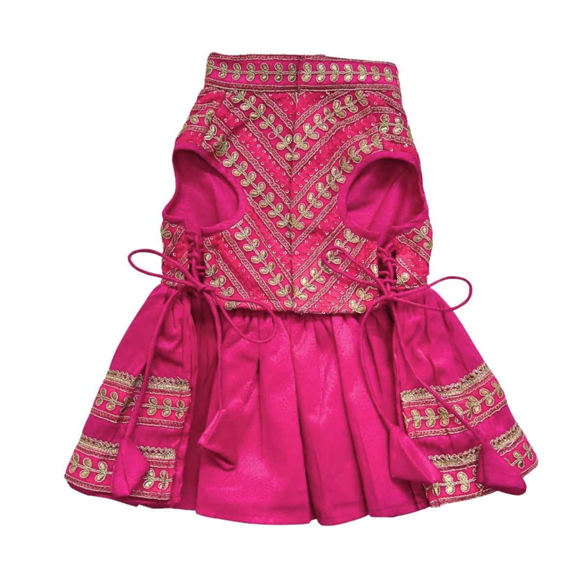 FUCHSIA LEAF DOG ANARKALI FOR DOGS AND CATS