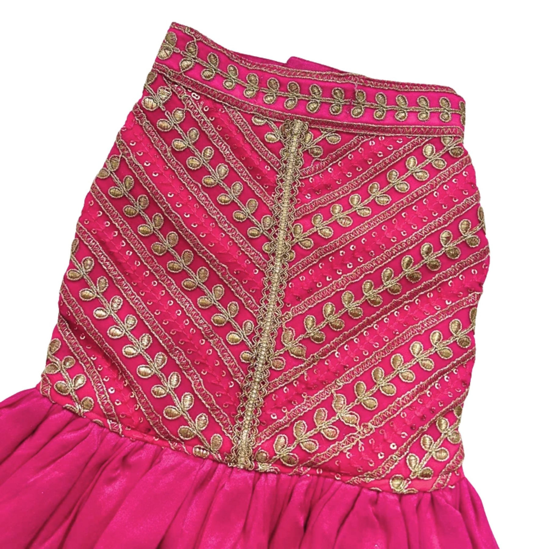 FUCHSIA LEAF DOG ANARKALI FOR DOGS AND CATS