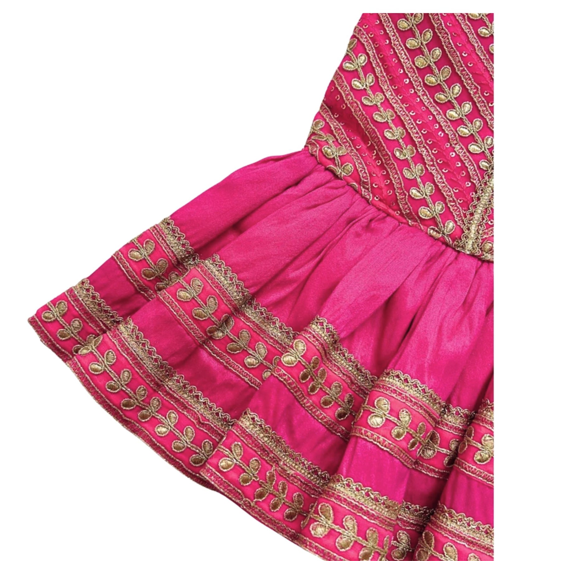 FUCHSIA LEAF DOG ANARKALI FOR DOGS AND CATS