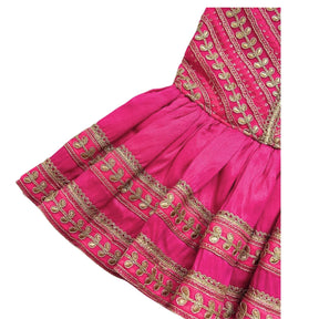 FUCHSIA LEAF DOG ANARKALI FOR DOGS AND CATS
