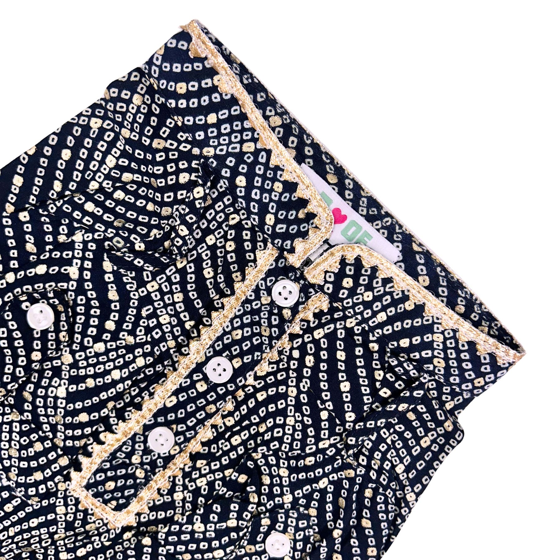 BLUE BANDHANI COTTON KURTA FOR DOGS AND CATS