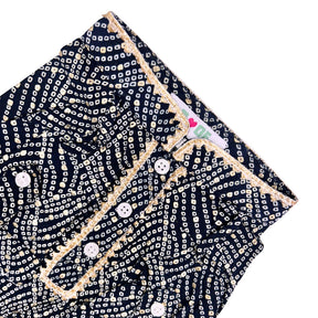 BLUE BANDHANI COTTON KURTA FOR DOGS AND CATS