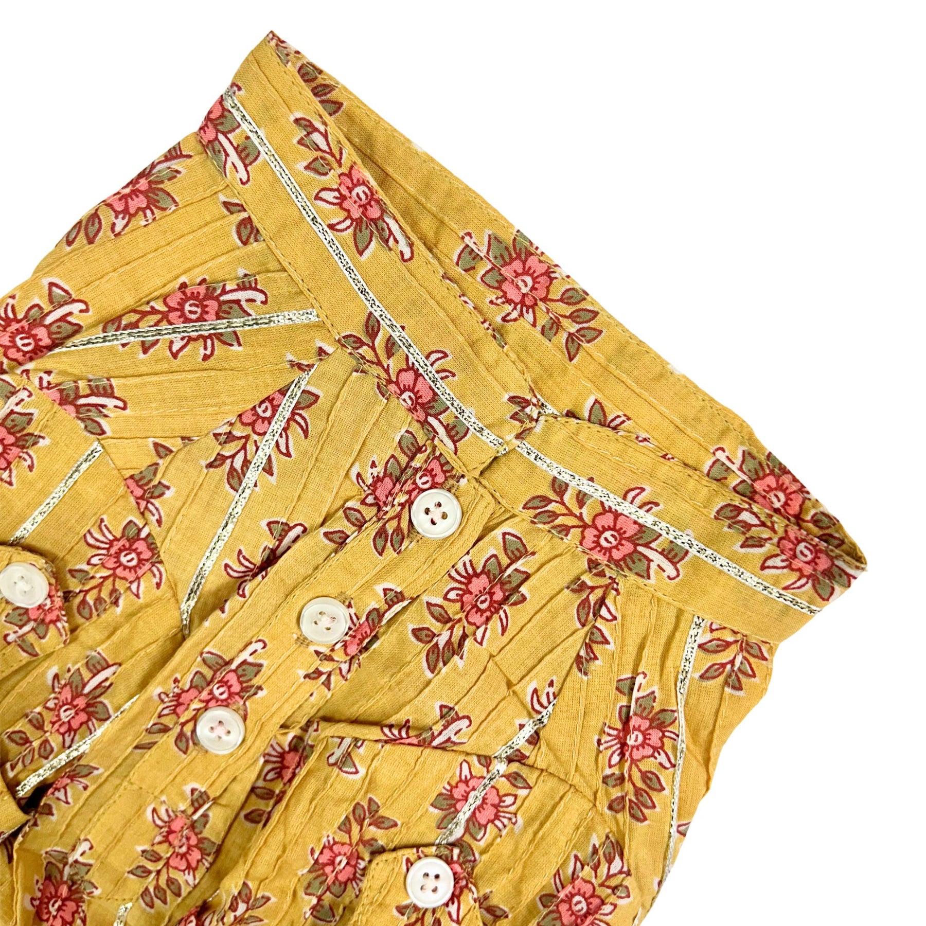 MUSTARD FLOWER GOTA KURTA FOR DOGS AND CATS