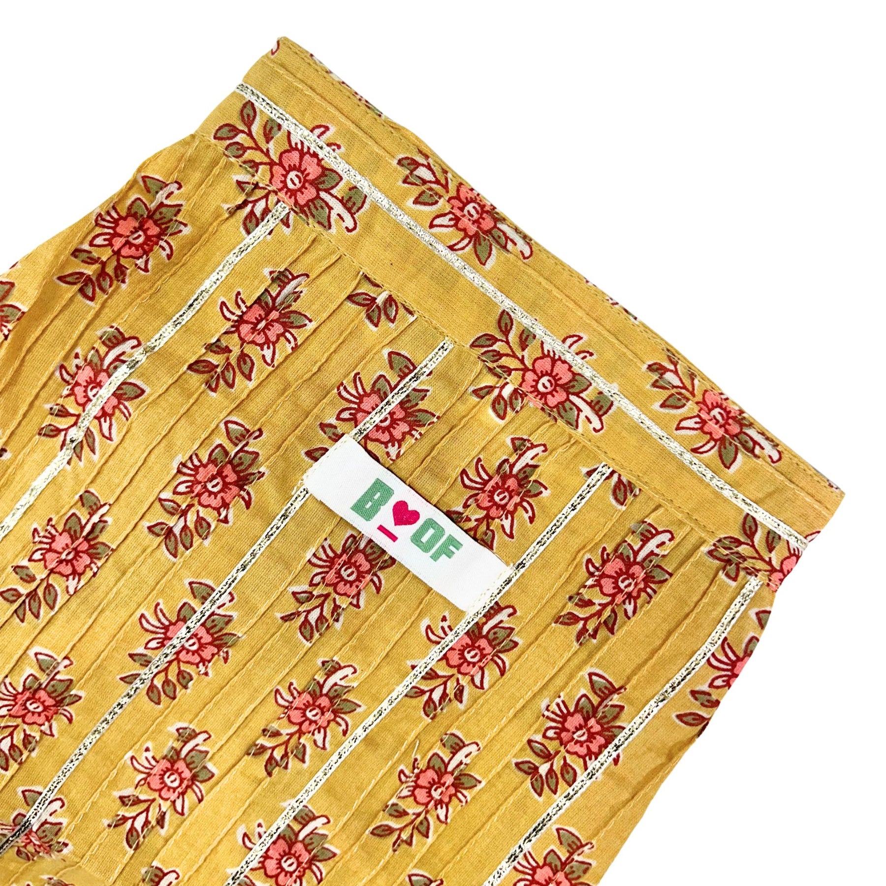 MUSTARD FLOWER GOTA KURTA FOR DOGS AND CATS