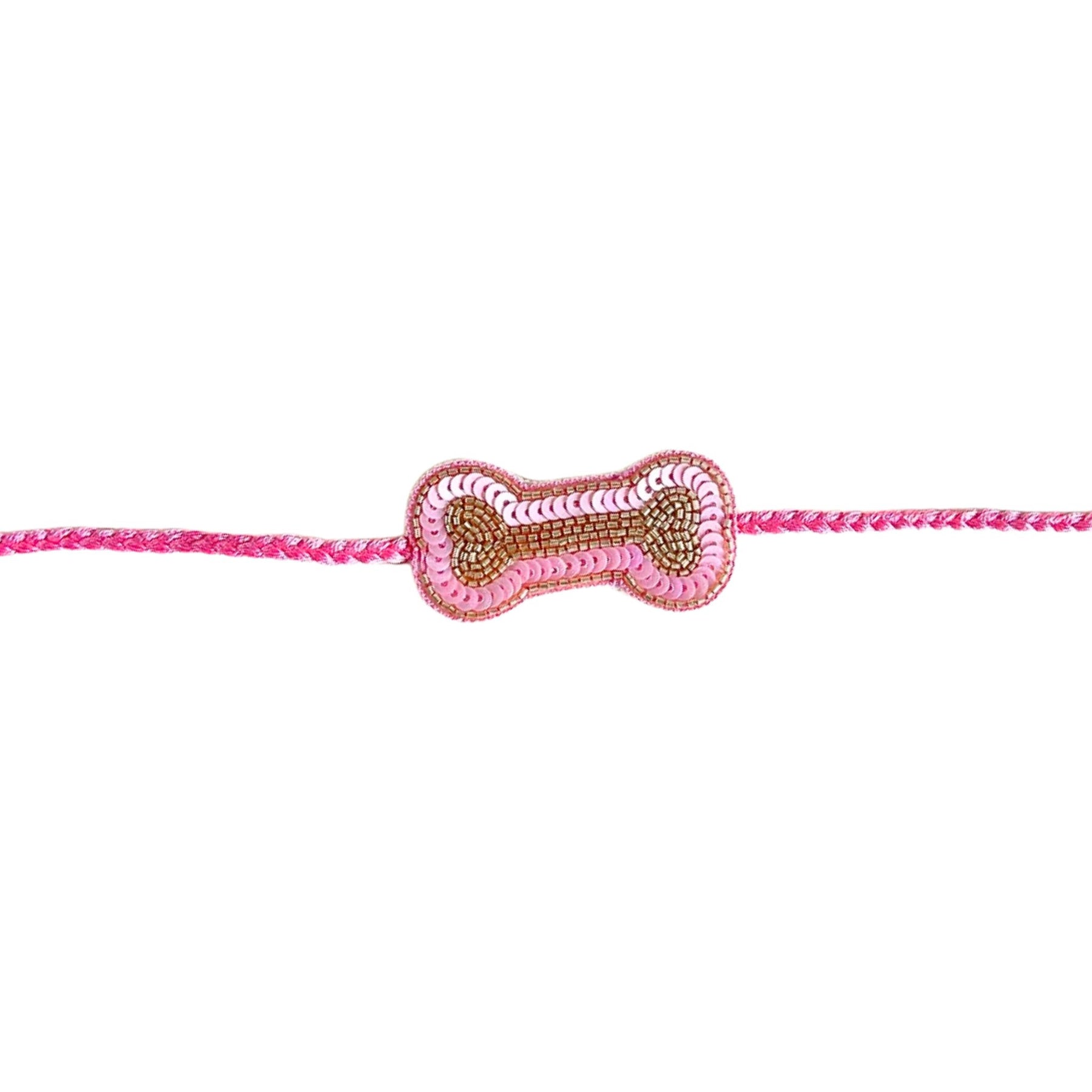FUCHSIA PINK GOLD  LEHENGA + PINK BONE RAKHI FOR DOGS AND CATS