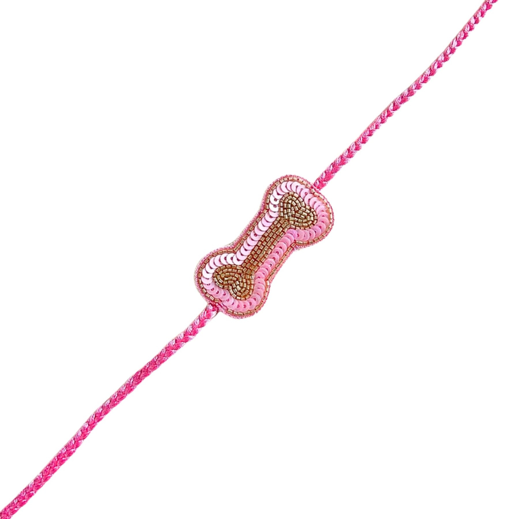 FUCHSIA PINK GOLD  LEHENGA + PINK BONE RAKHI FOR DOGS AND CATS