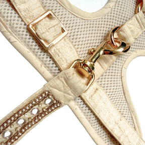OFF-WHITE MIRROR HAND EMBROIDERED HARNESS + LEASH FOR DOGS AND CATS