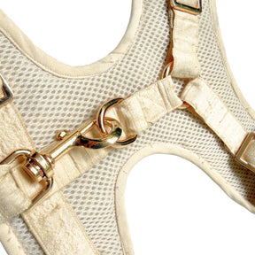 OFF-WHITE MIRROR HAND EMBROIDERED HARNESS + LEASH FOR DOGS AND CATS