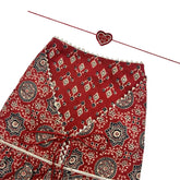 MAROON AJRAKH BUTI ANARKALI + LITTLE SISTER RAKHI FOR DOGS AND CATS
