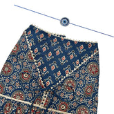 NAVY BLUE AJRAKH BUTI ANARKALI + EVIL EYE RAKHI FOR DOGS AND CATS