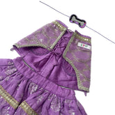 LAVENDER SEQUINS LEHENGA + PURPLE PEARL RAKHI FOR DOGS AND CATS
