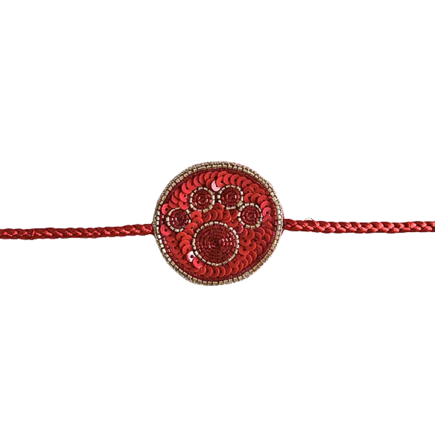 RED GOLD SHERWANI FOR DOGS AND CATS + RED PAW RAKHI FOR DOGS AND CATS
