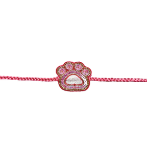 FUCHSIA PINK GOLD DOG SHERWANI + PINK PAW-SOME RAKHI FOR DOGS AND CATS