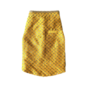 YELLOW GOLD DOG SHERWANI + YELLOW PAW-SOME RAKHI FOR DOGS AND CATS