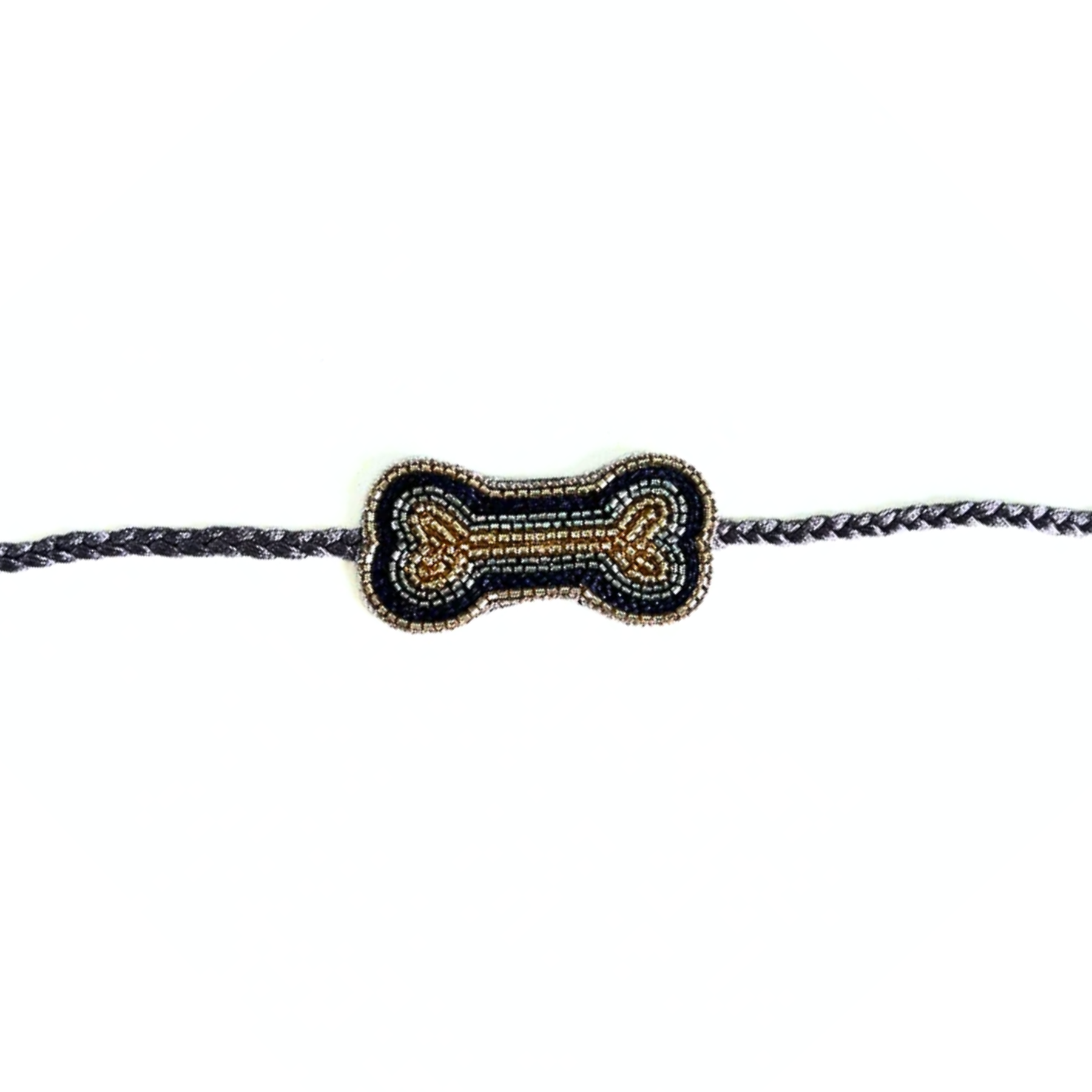 NAVY GOLD DOG SHERWANI + NAVY BLUE BONE RAKHI FOR DOGS AND CATS