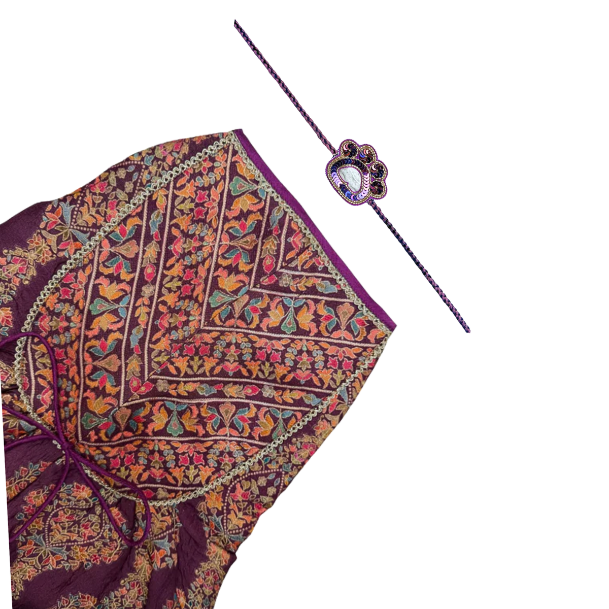 SABHYA PURPLE ANARKALI FOR DOGS AND CATS + LILAC PAW-SOME RAKHI FOR DOGS AND CATS