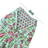 AQUA FLORAL ANARKALI + AQUA GREEN PEARL BONE RAKHI FOR DOGS AND CATS